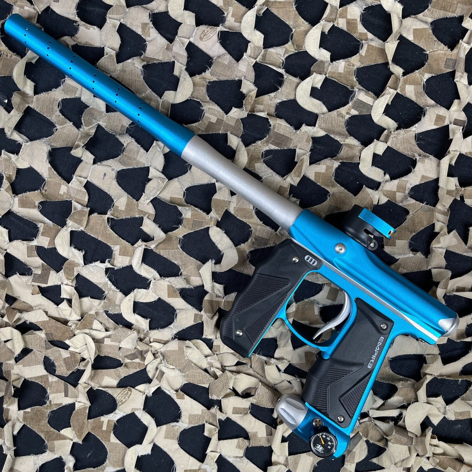 NEW Empire Mini GS Paintball Gun w/ 2 Piece Barrel - Dust Blue/Dust Silver