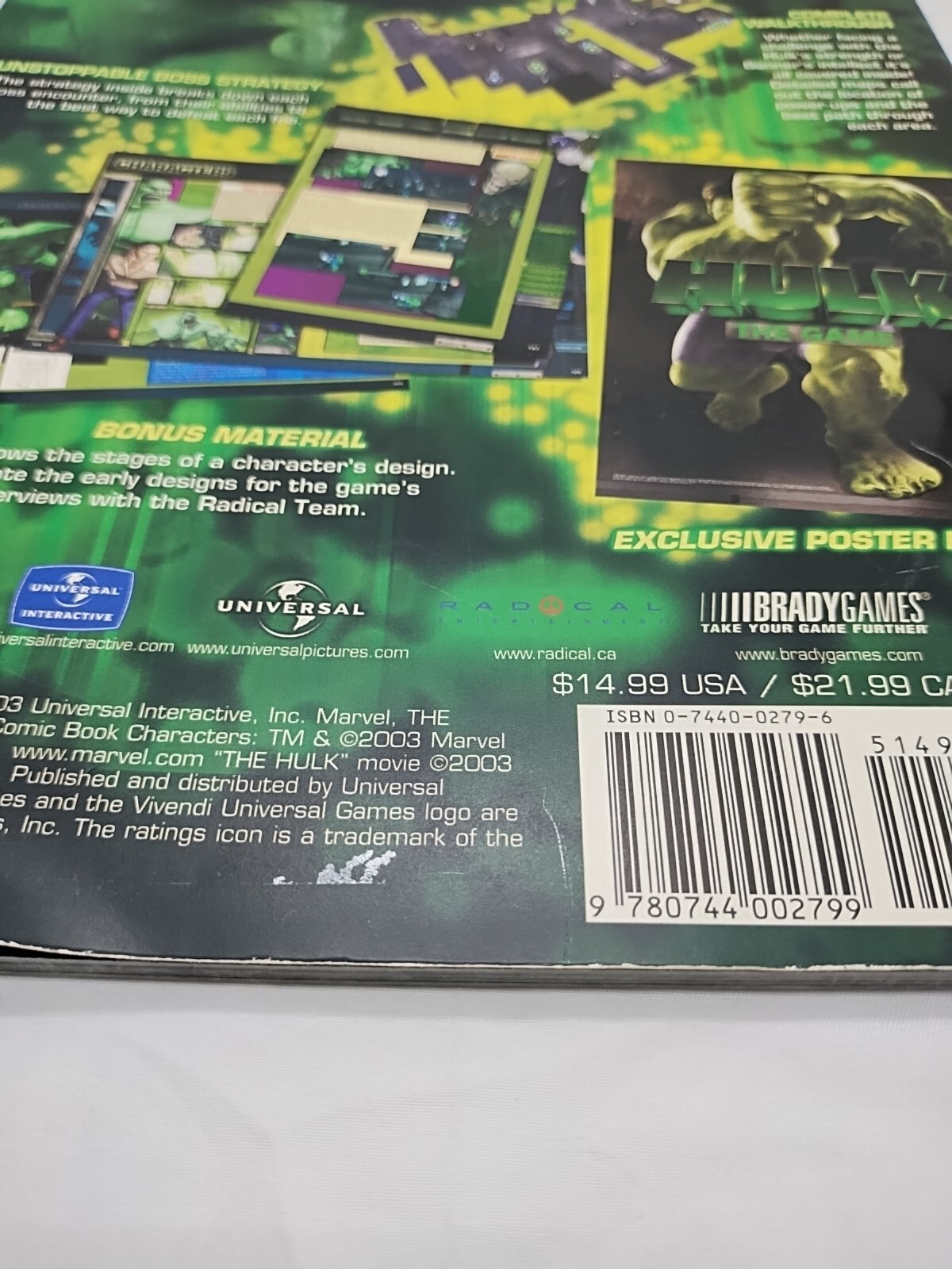 *No Insert* Hulk Official Strategy Guide Book
