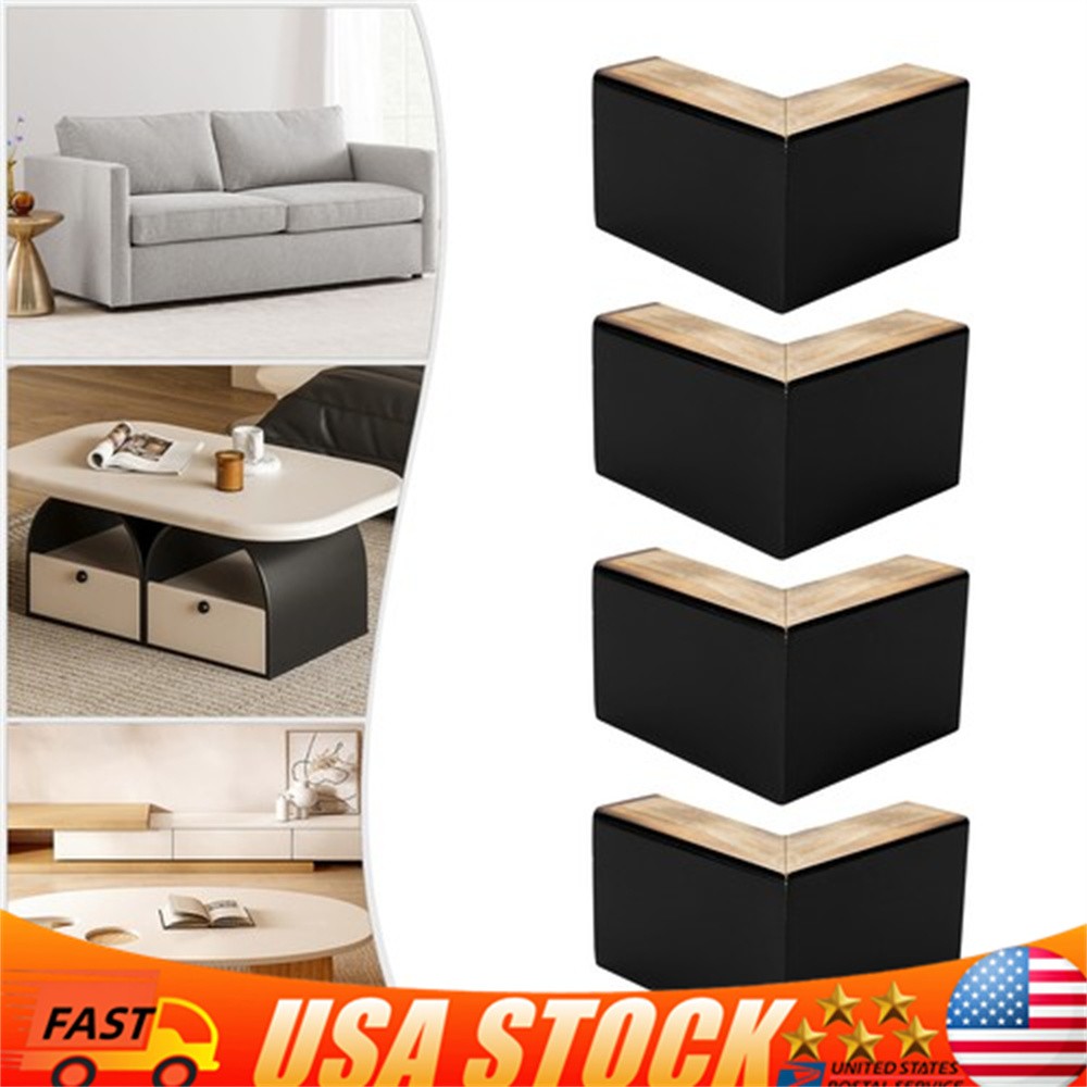 5.9*5.9" Furniture Feet Sofa Feet Couch Feet Bed Risers L Shaped Legs Set of 4