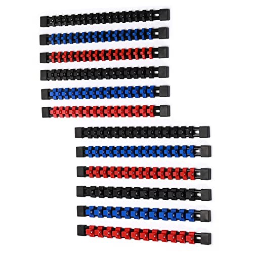 12PC ABS Socket Organizer, Premium Quality Socket Holders,1/4-Inch x 48 12PCS