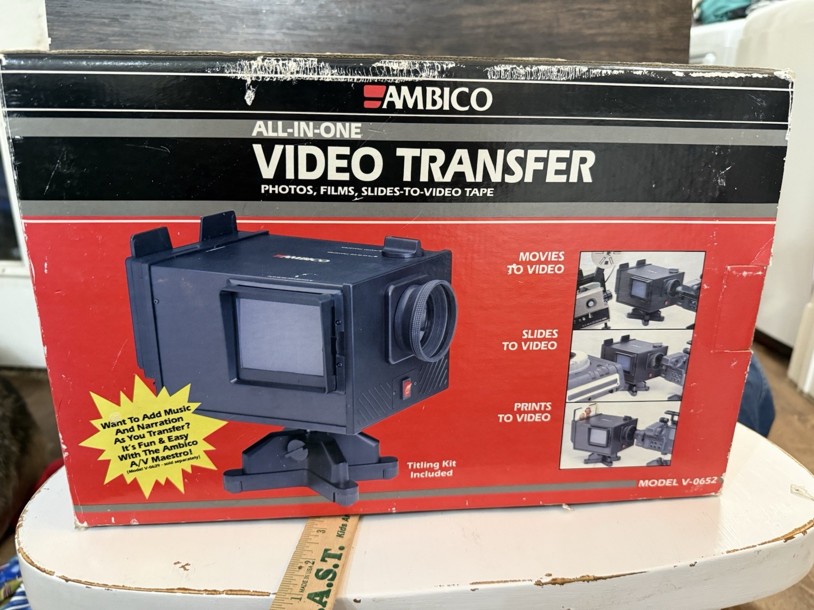 AMBICO All-in-One Video Transfer Photos Films Slides to Video Mod V-0652 - New