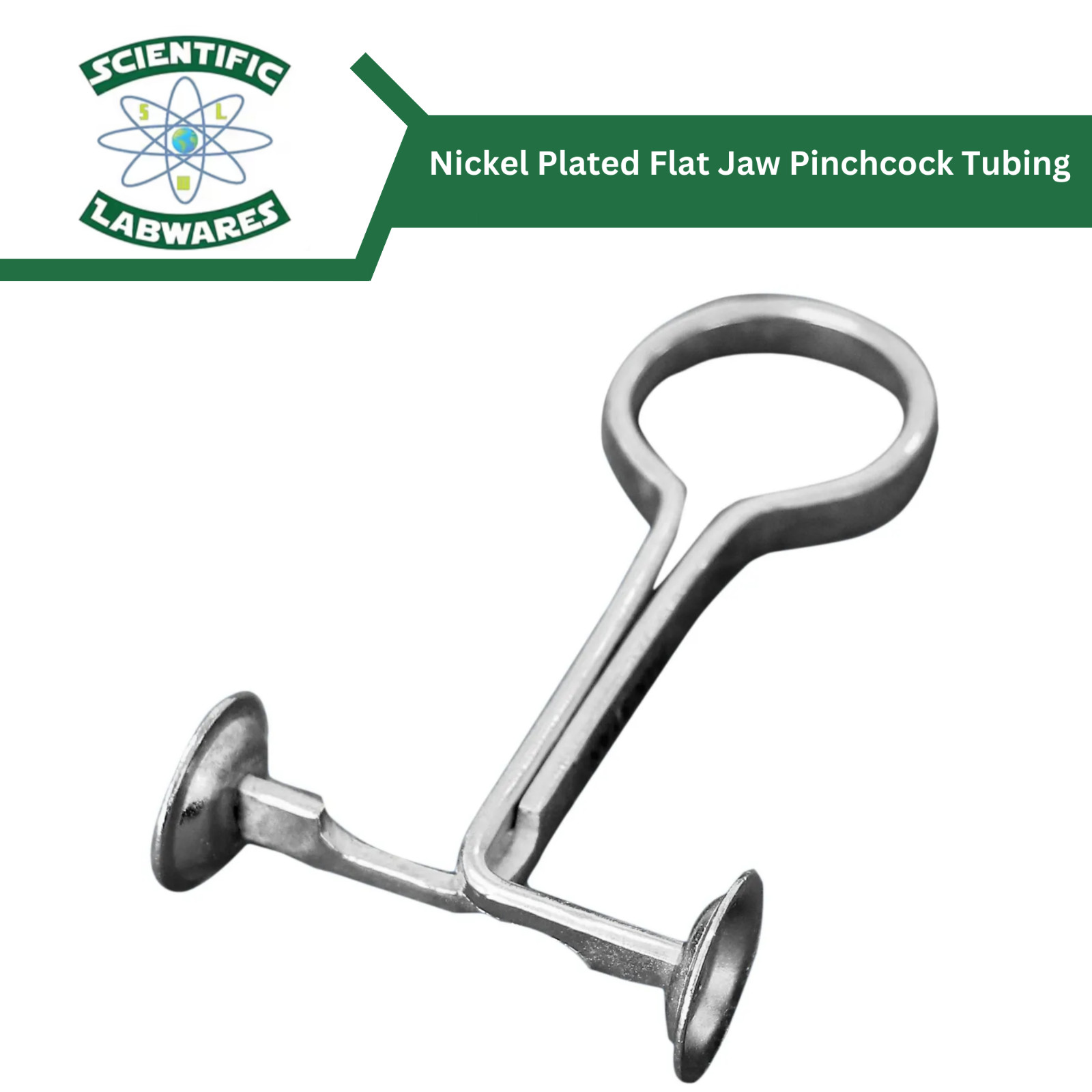 Scientific Labwares Nickel Plated Flat Jaw Pinchcock Tubing Clamps Bronze Spring