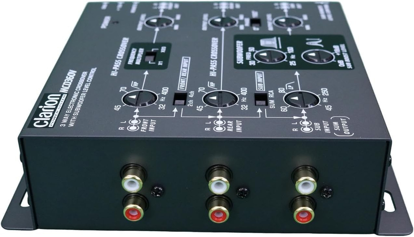 Mobile Electronics Mcd360 3 Way 6 Channel Electronic Crossover with Subwoofer Co