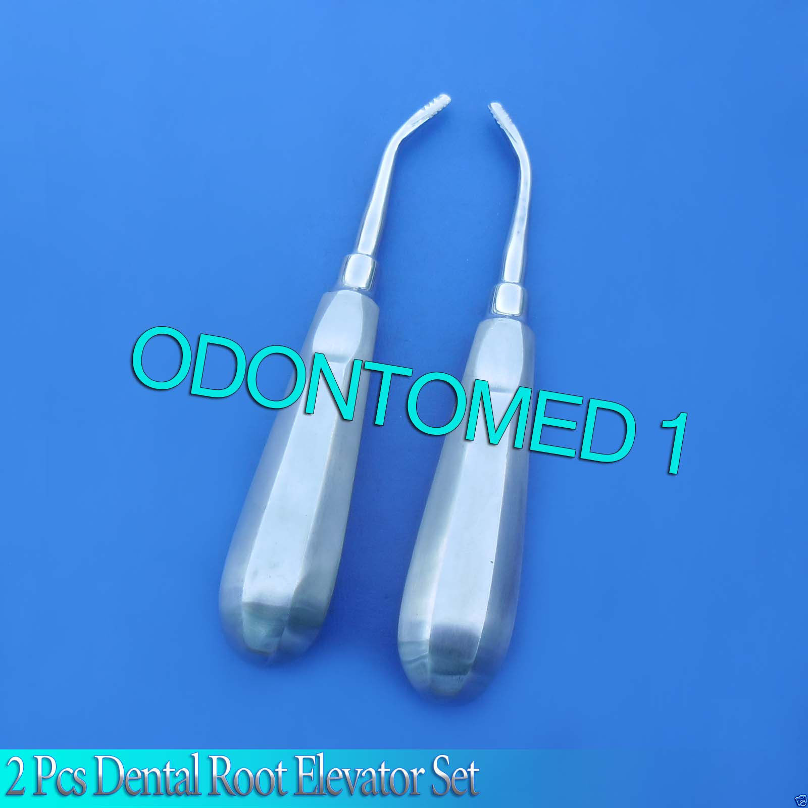 2 PCS RIGHT LEFT DENTAL EXTRACTING EXTRACTION ROOT BARBED EDGE SERRATED ELEVATOR