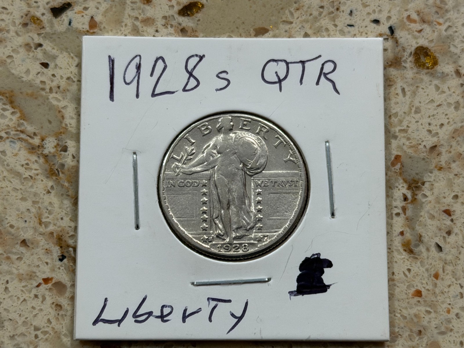 1928 S 25C Standing Liberty Silver Quarter