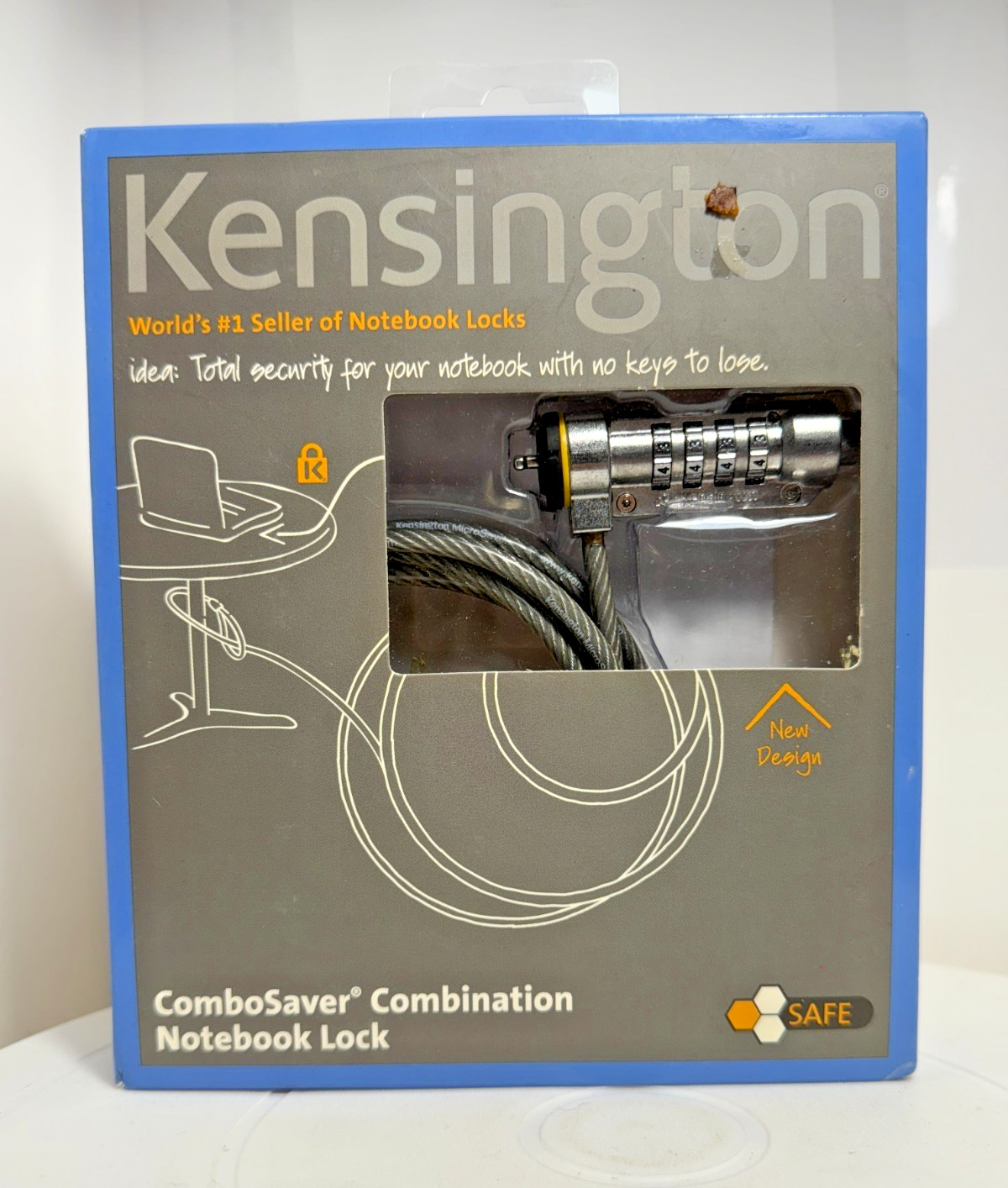 Kensington ComboSaver Combination Notebook Computer Lock 6' Steel Cable