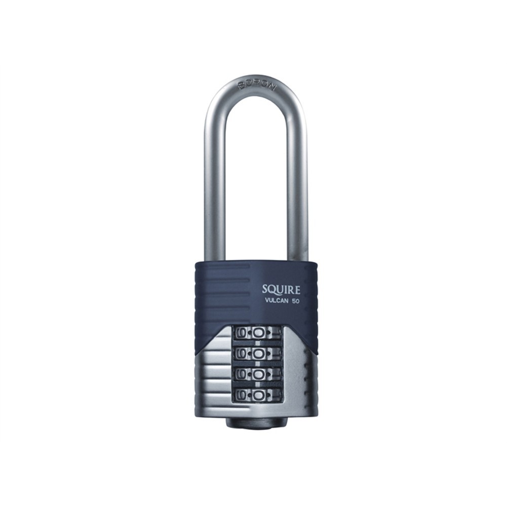 Squire Vulcan Long Boron Shackle Combination Padlock 50mm HSQVC50LS