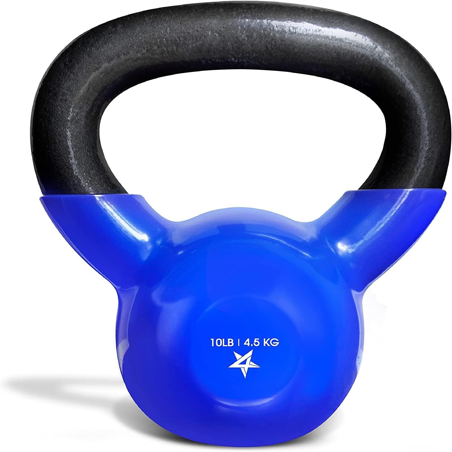 Kettlebell, 5-100 LB Vinyl Coated Cast Iron Strength Training Kettlebells