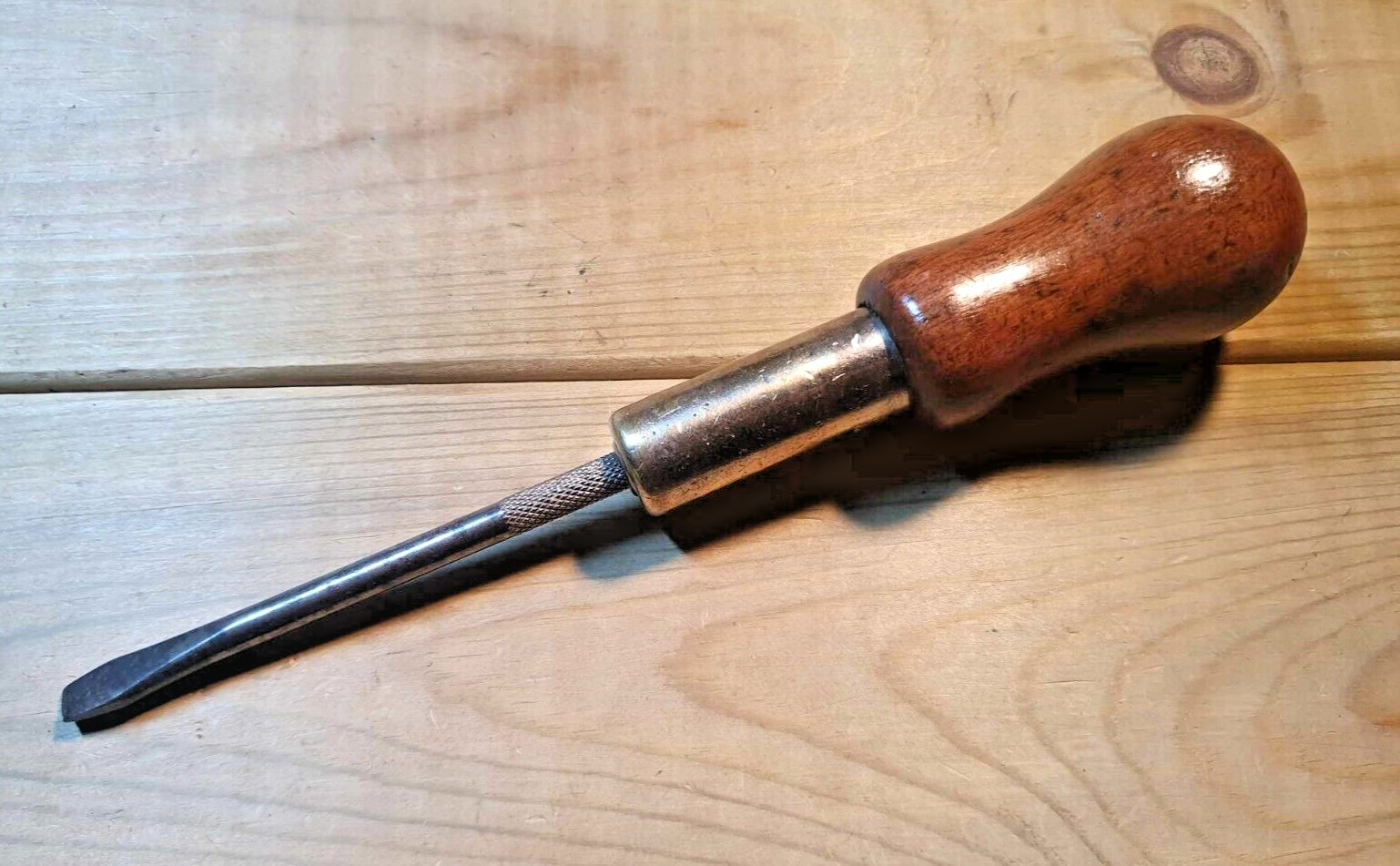 Vintage Moore & Wright Ratchet Screwdriver Old Woodworking Tools Carpentry Brass