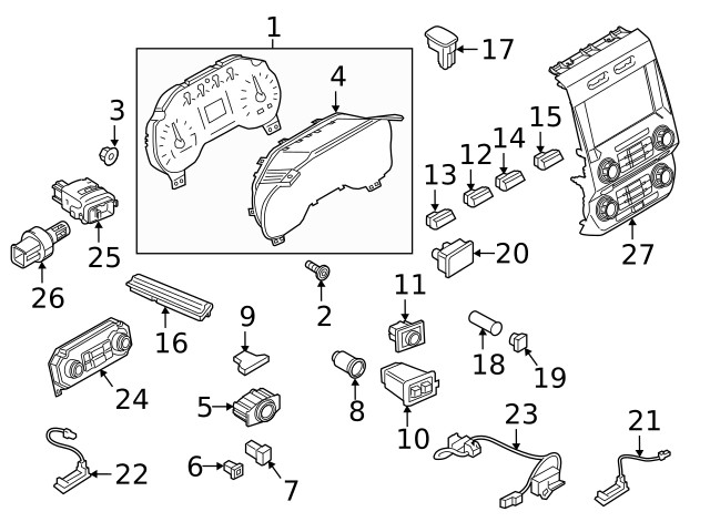 Genuine Ford Transfer Case Switch FL3Z-14B166-EA