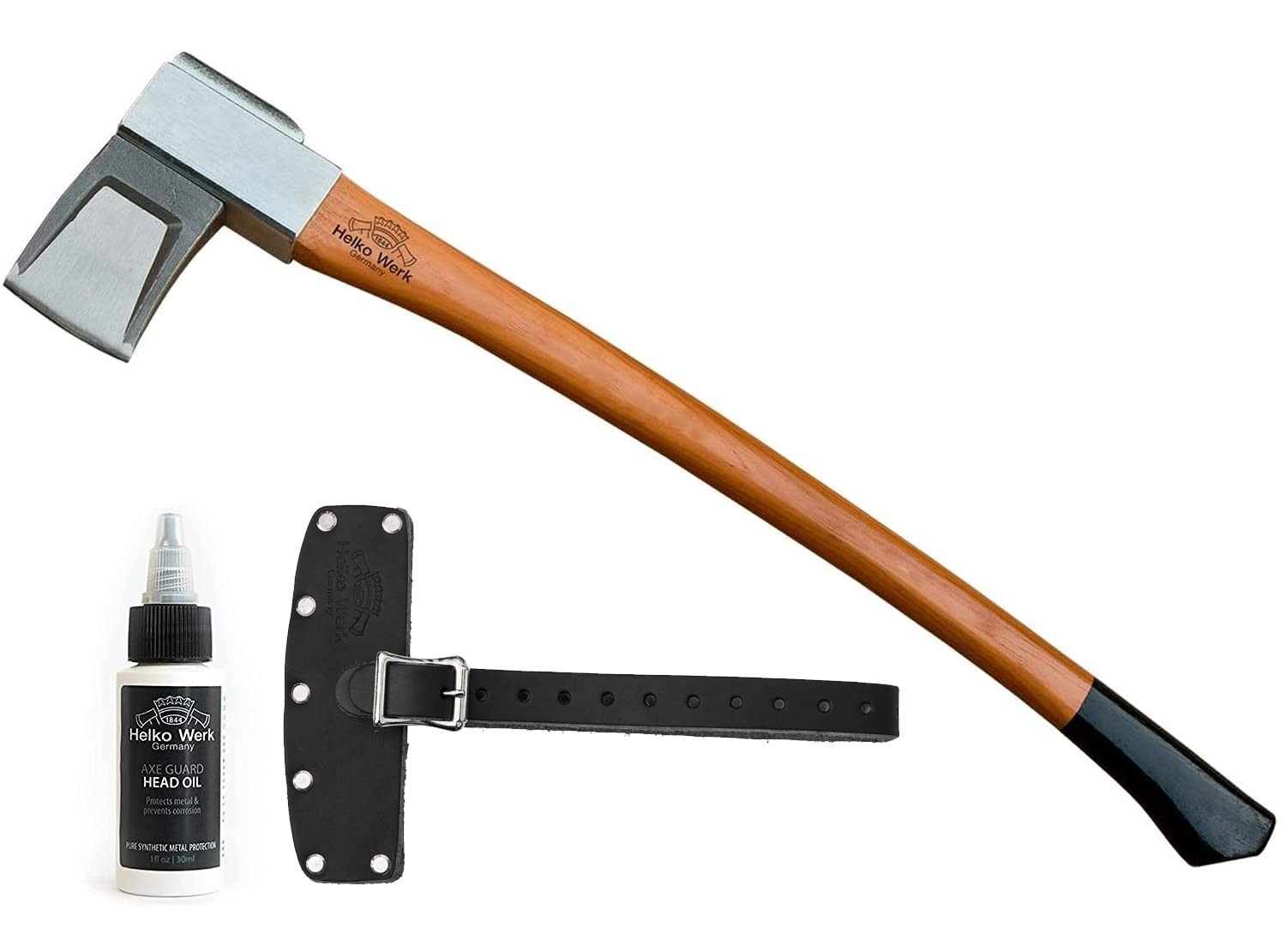 1844 Helko Werk Germany Splitting Axe - 4.5 lb Head - 30 inch Handle, black