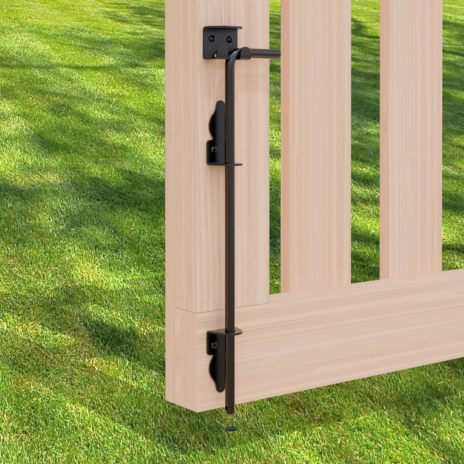 18 Inch Cane Bolt Heavy Duty Gate Drop Rod, Steel Gate Latch for Wooden Fence...