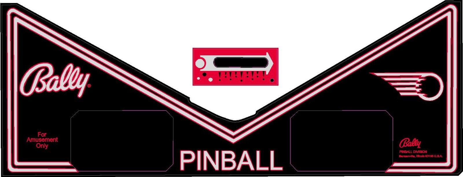Bally Space Invaders Pinball Machine Apron Decal Set