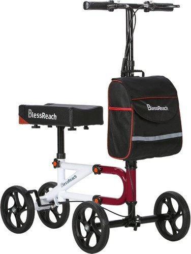 BlessReach Economy Knee Scooter Dual Brakes Red WB-2201-T – NIB