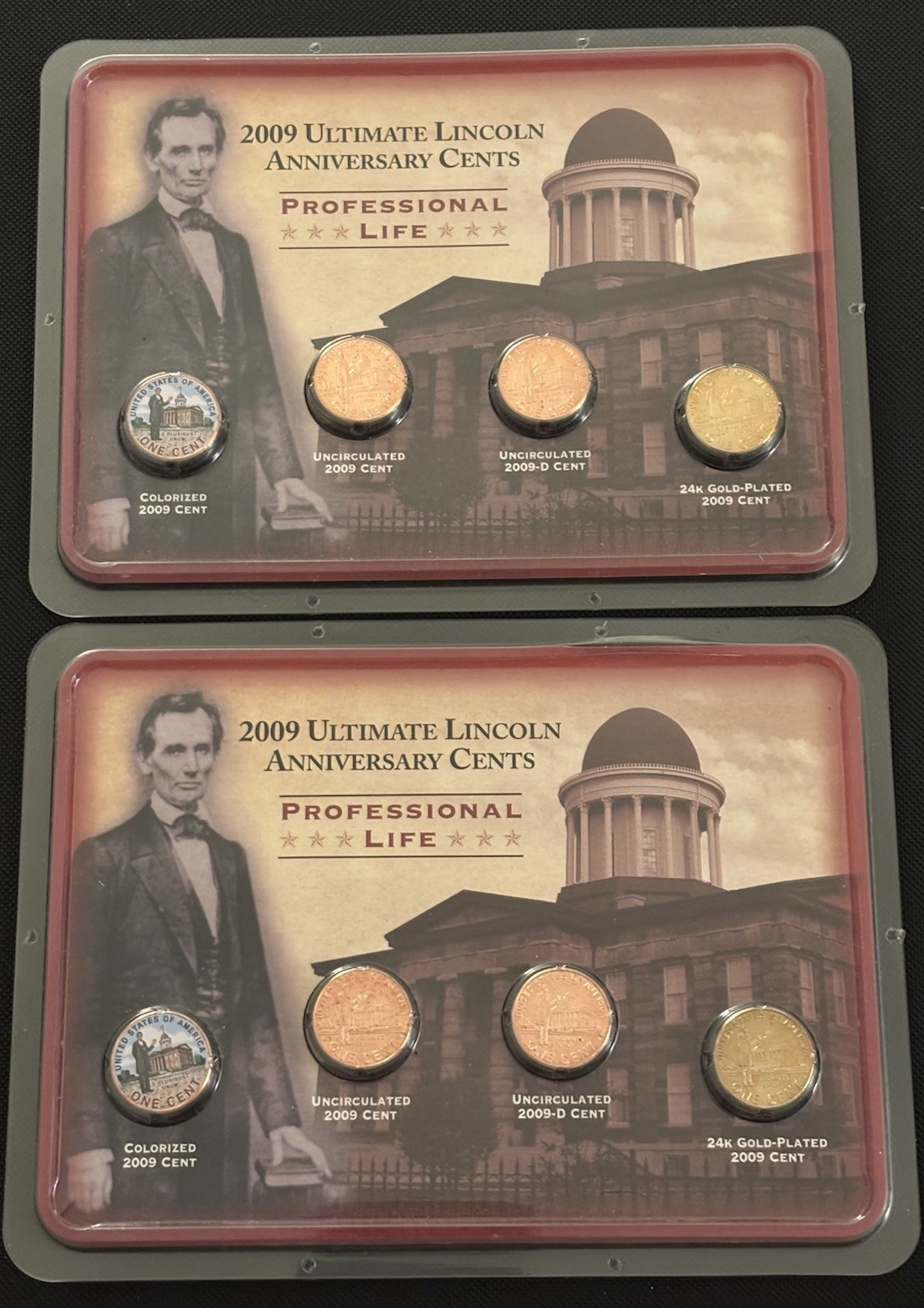 2009 Lincoln Bicentennial Professional Life 4-Coin Set Business Strike P/D