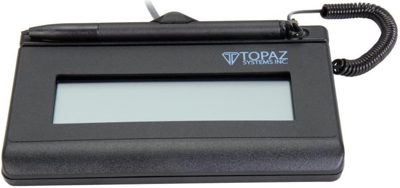 TOPAZ T-LBK460-HSB-R SIGLITE 1X5 LCD SIGNATURE PAD BACKLIT USB - 1 YEAR WARRANTY