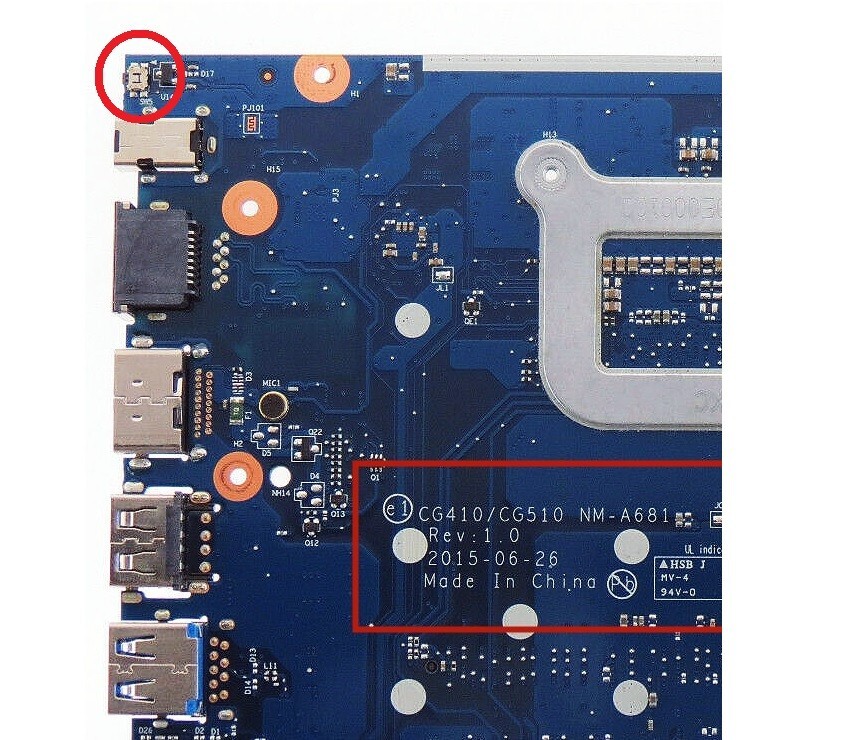 Lenovo B50-50, Ideapad 100-15IBD power button