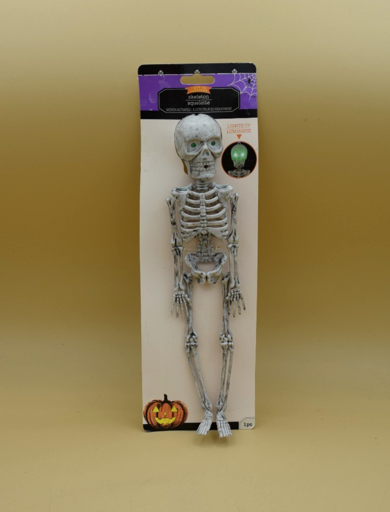 Light Up Lumineux Mini Skeleton With Light-Up Eyes 9in