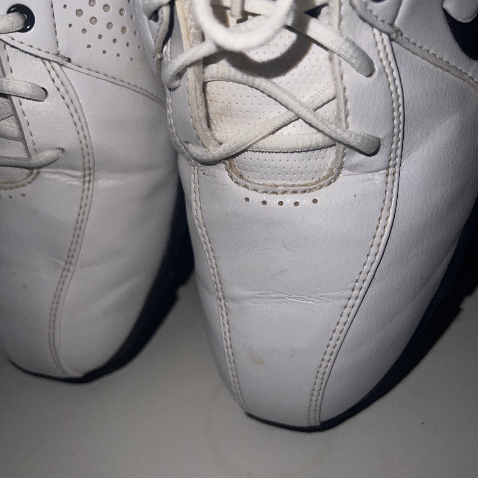 Nike Durasport III Soft Spike Golf Shoes White 628527-101 Men's Size 8 Pre-Owned