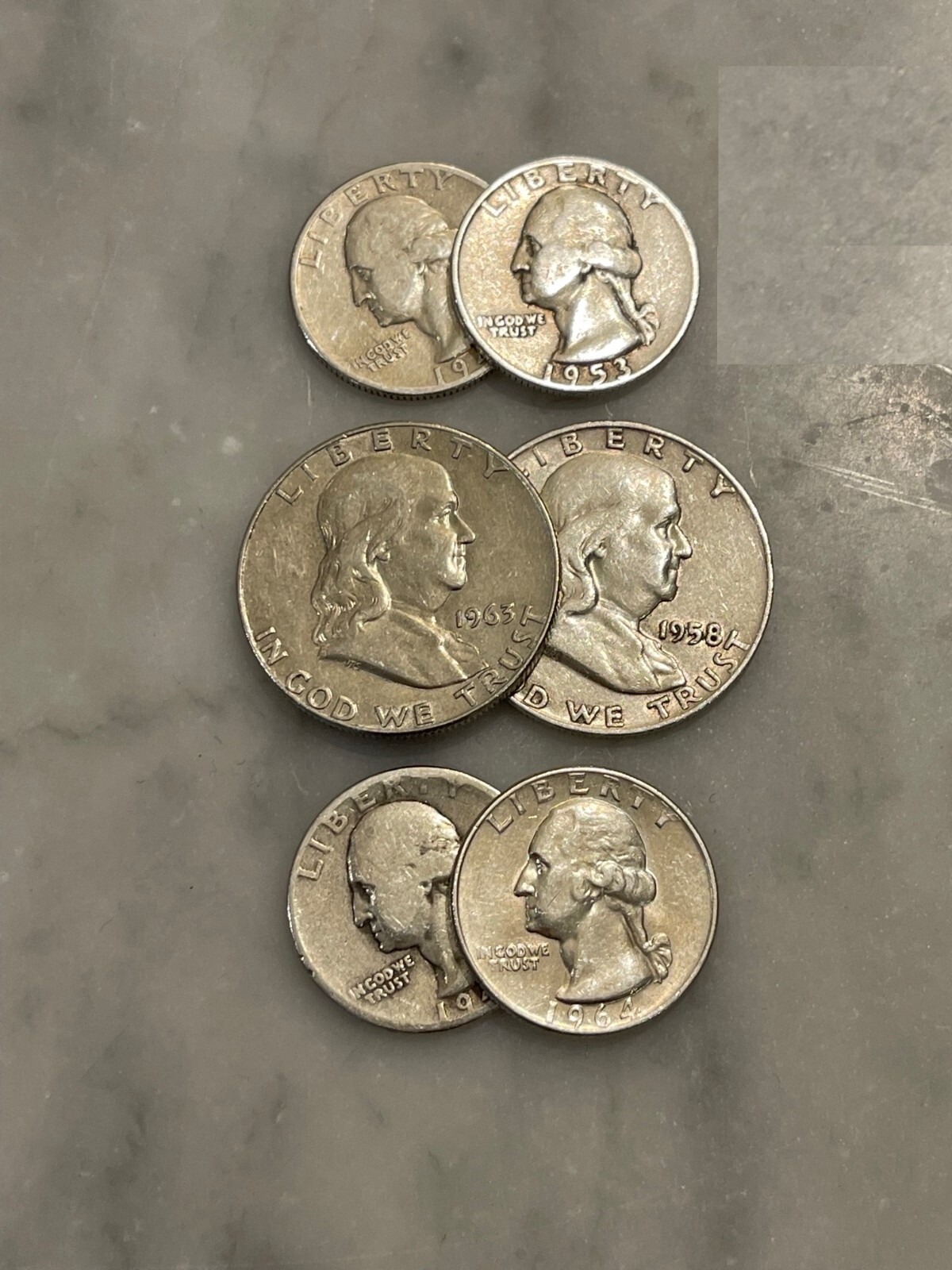 $2 Face 90% Silver (2) Franklin Half Dollar (4) Quarters - Choose How Many Lots!