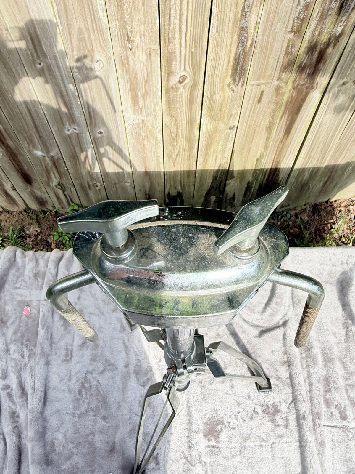 Chrome Double Conga Bongo Tom Tom Stand