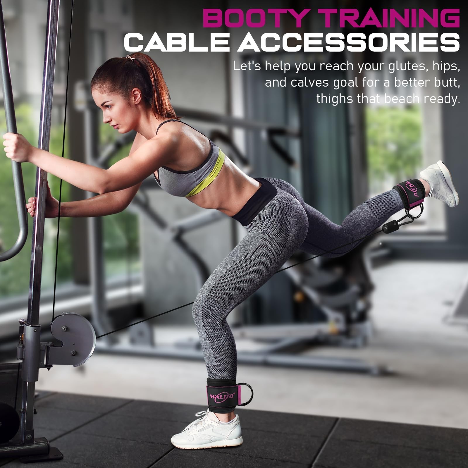 Ankle Straps for Cable Machines Adjustable Cuffs for Glute, Leg & Hip Workouts