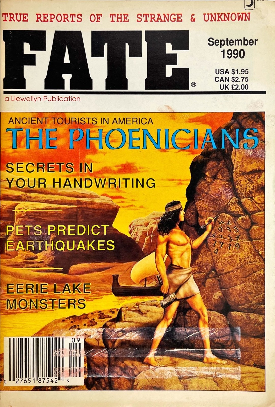 Phoenicians Handwriting Secrets Earthquakes Complete September 1990 Vtg Fate Mag