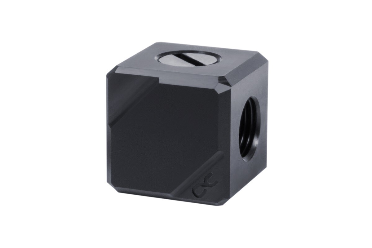 Alphacool Eiszapfen G1/4" 4-way Multi-Port Block Fitting, Acetal