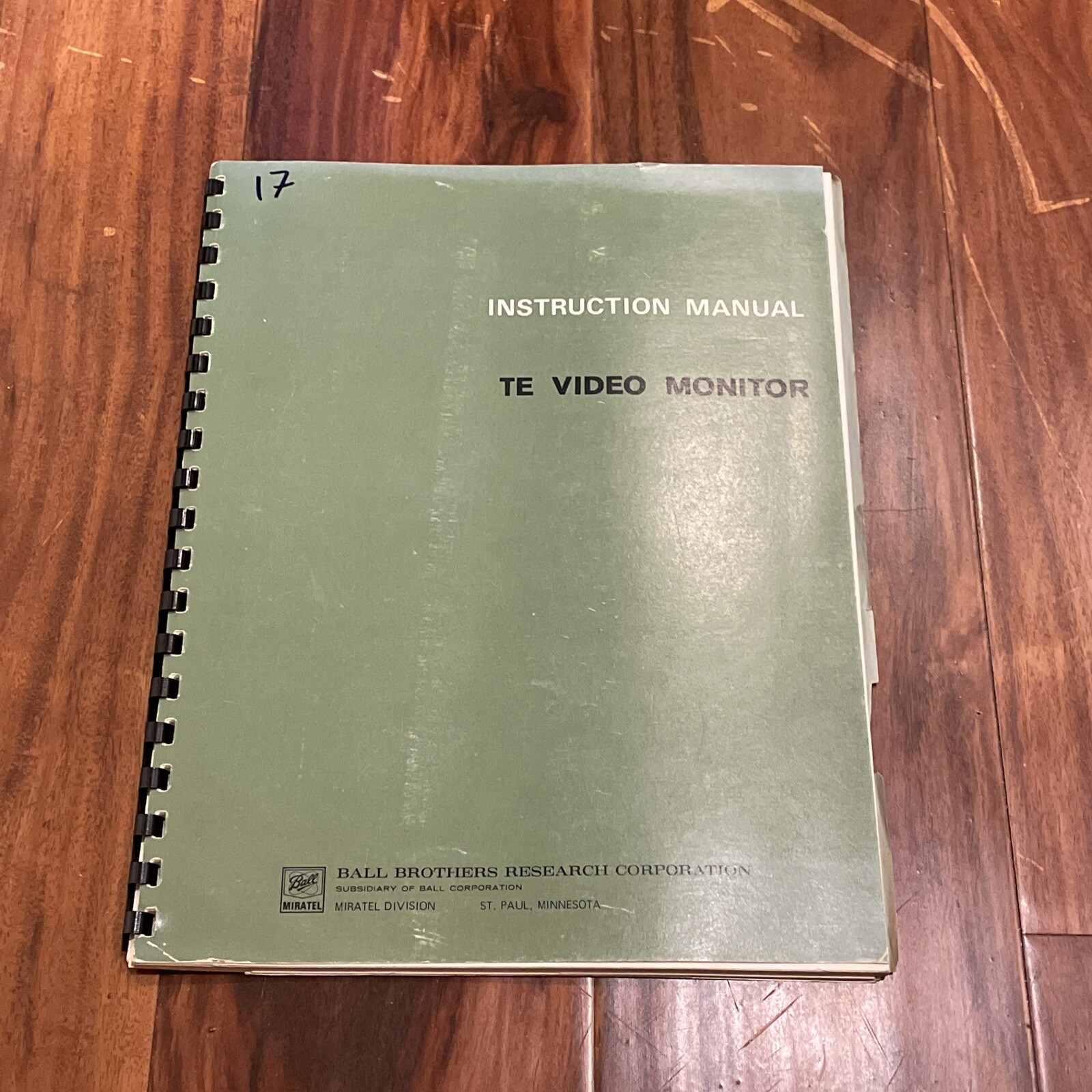Ball Miratel TCR-19/25 RGB Color Monitor Instruction Manual IM1010 July 1972