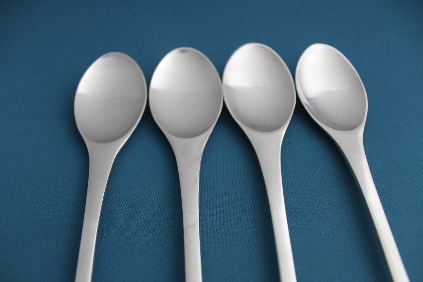 4 Place Oval Soup Spoon Dansk ODIN Satin Stainless Germany 7 7/8"