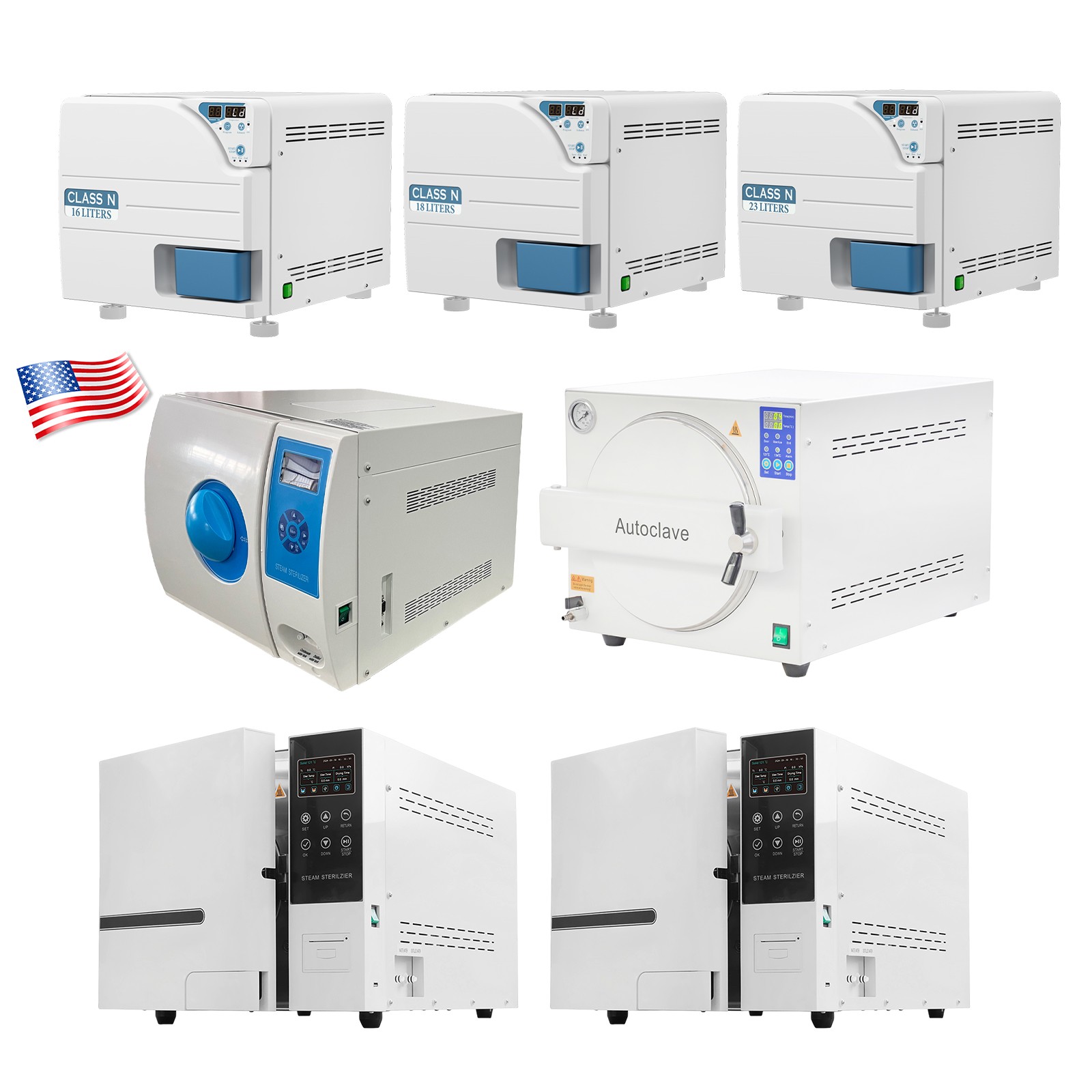 12L/16L/18L/23L Dental Autoclave Dry Function/Medical Autoclave Vacuum 18L/23L