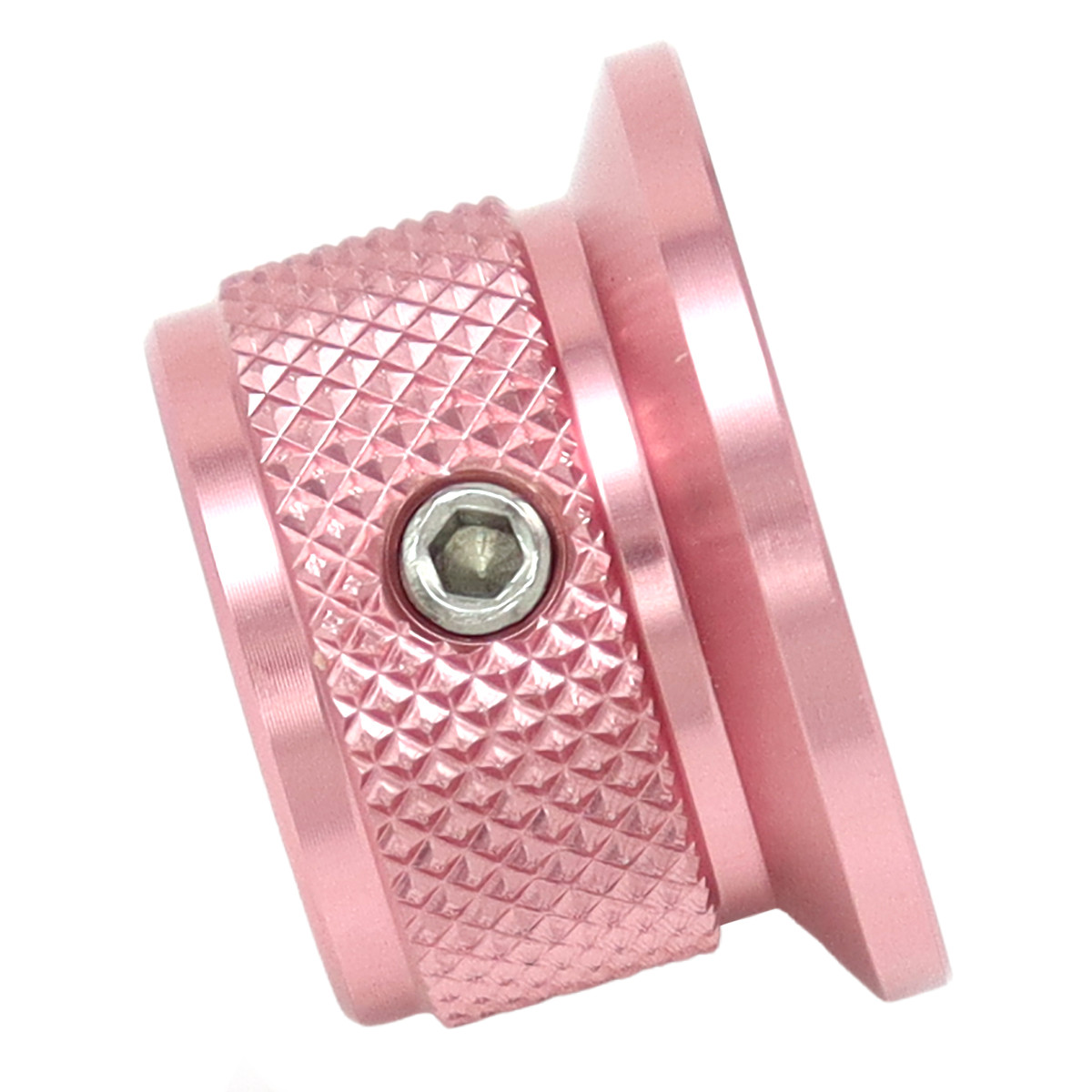 2x Aluminum Alloy Guitar Knobs 6.35mm Potentiometer Cap 1/4" Bell Knobs Pink