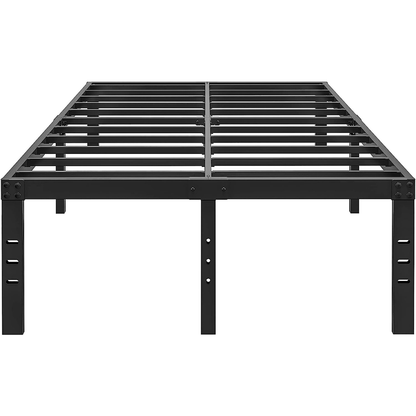 18 Inch Tall King Size Bed Frame Underbed Storage, Easy Assembly Heavy Duty