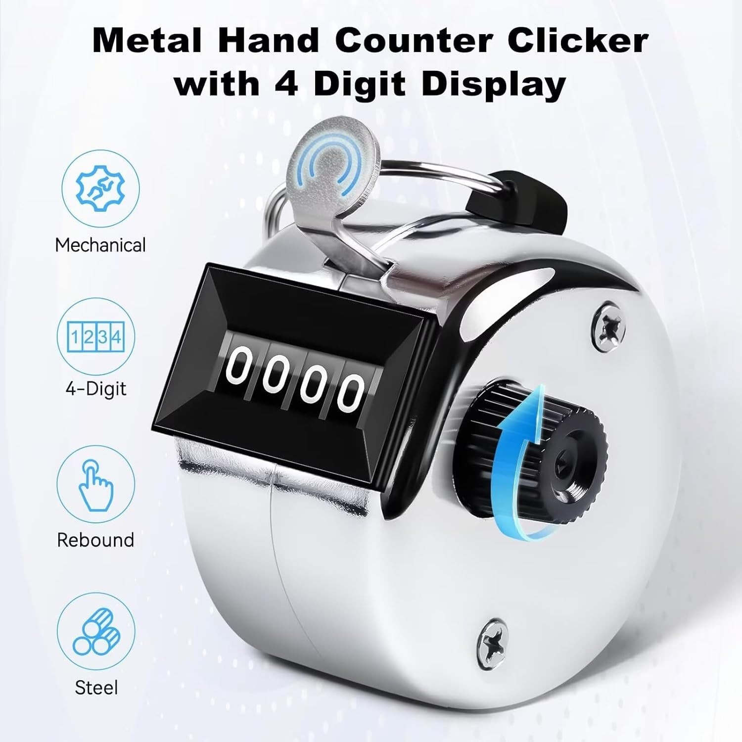 Compact Metal Clicker Counter with Tactile Feedback for Accurate Tracking