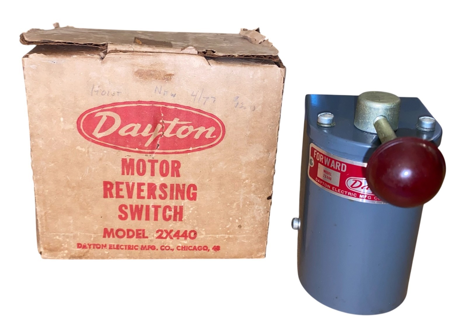 Daytona Industrial Rotary Drum Switch Vtg. 2x440