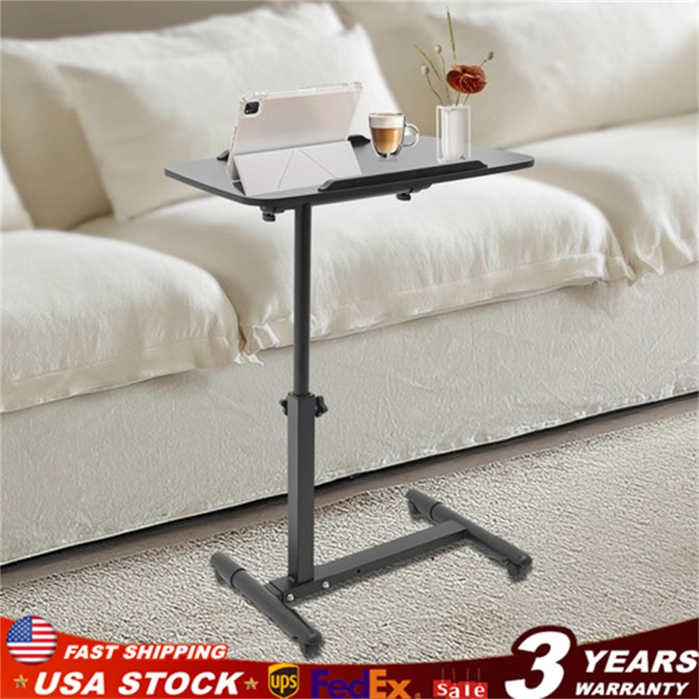 Mobile Standing Desk Rolling Laptop Table Adjustable Hospital & Home Bed Table