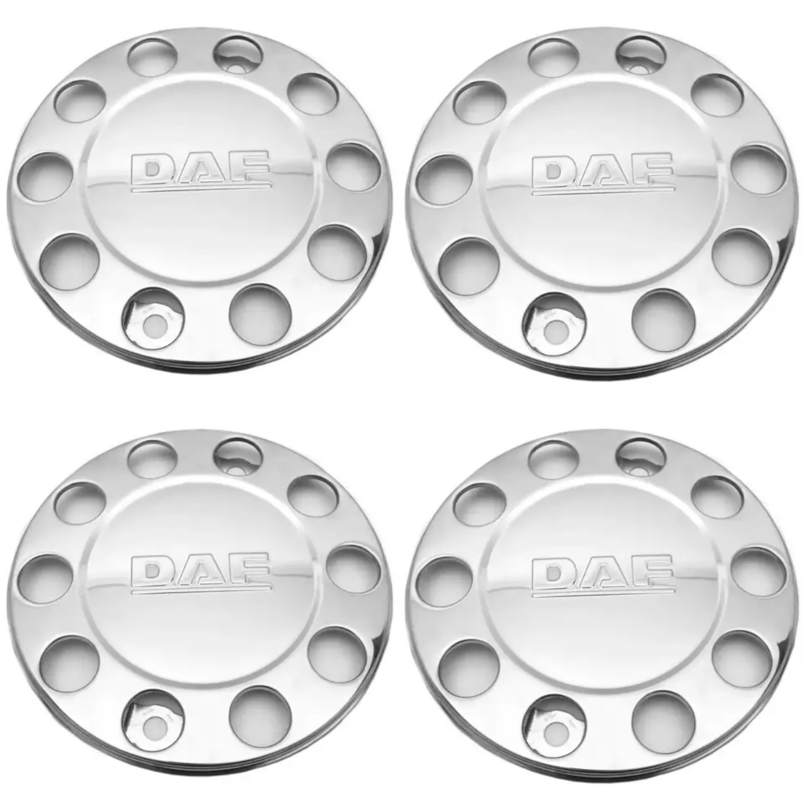 4Pcs Stainless Steel Wheel Trims Covers 22.5" For Daf Truck And Bus