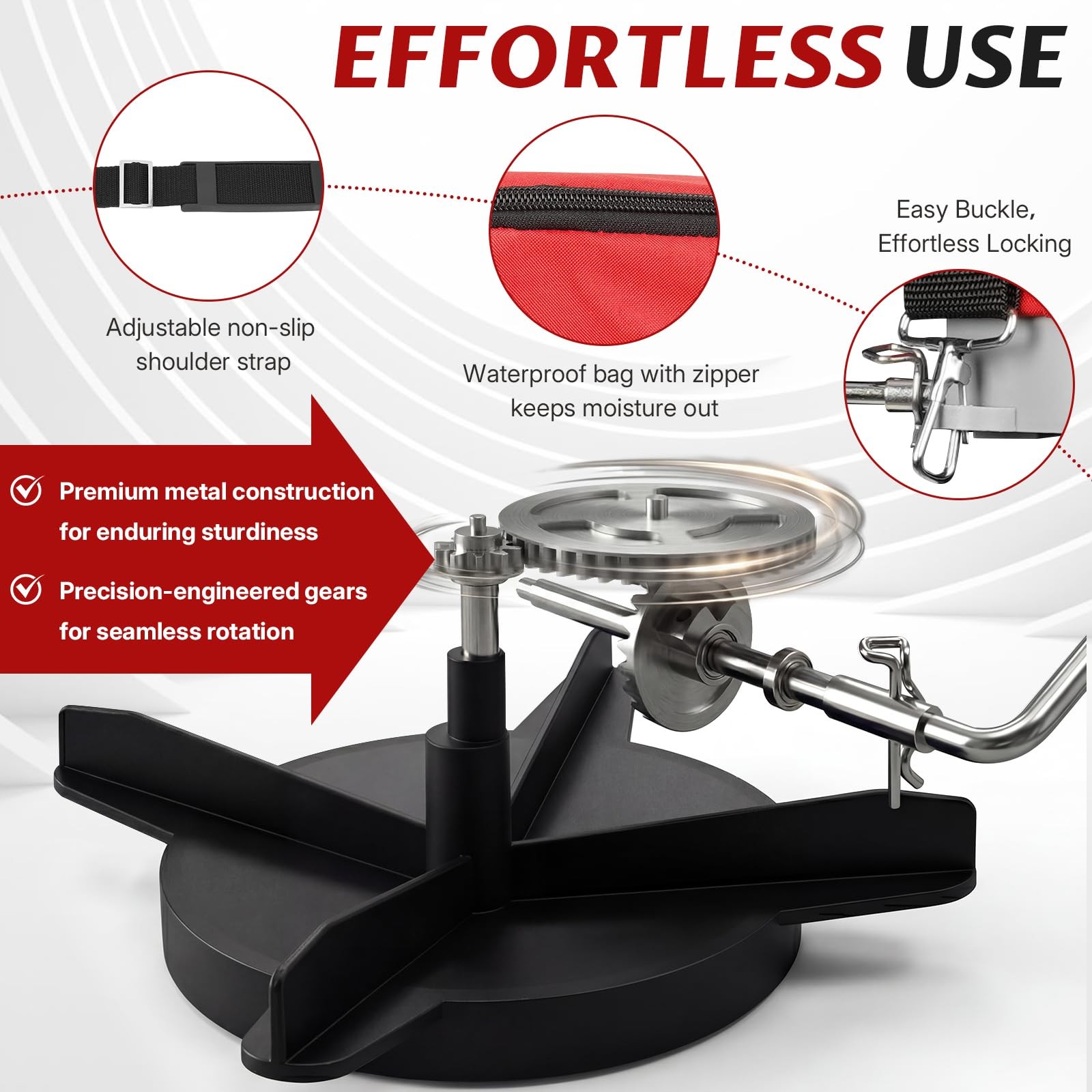 25LB Bag Seed Spreader for Lawn, Adjustable Handheld Fertilizer Spreader with...