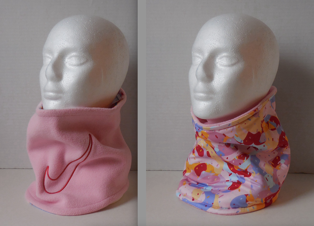Nike Neckwarmer 2.0 Neck Warmer Reversible Youth Med Soft Pink/E Pink/B Crimson