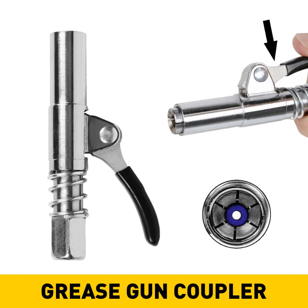 New Grease Coupler, Locks On, Does Not Leak, For Zerk Grease Fittings 1/8" EXV