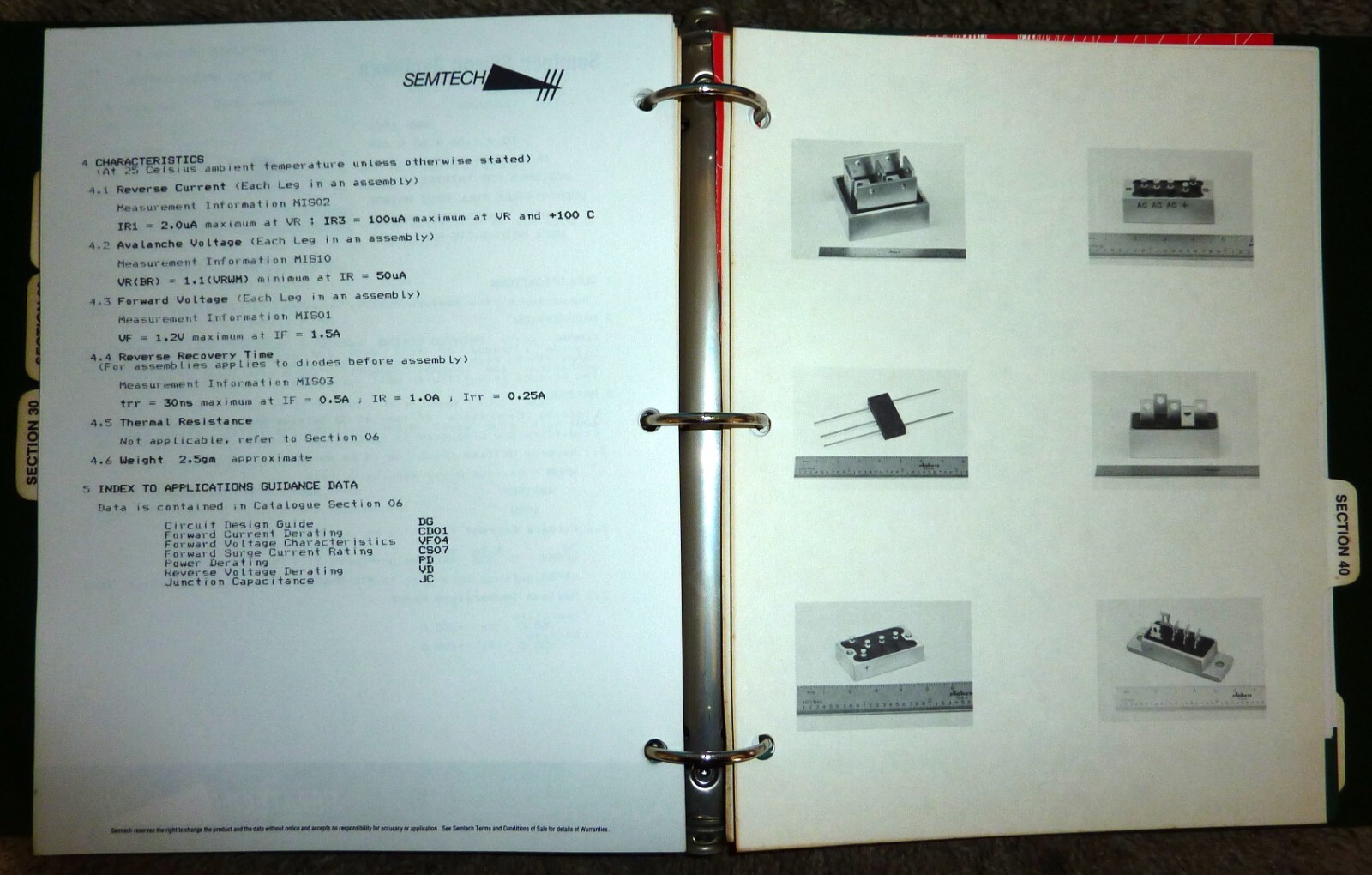 Semtech Corporation Catalogs & Data Sheets In Binder