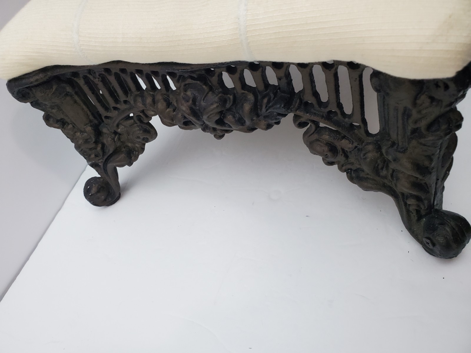 Victorian Style Cast Iron Footstool 14X14"