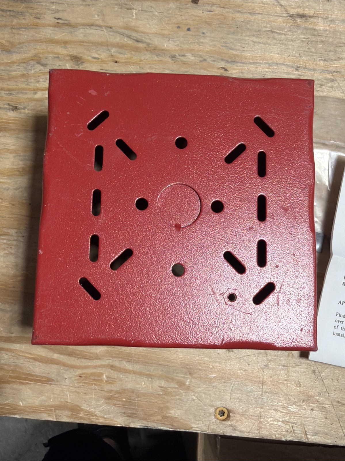 Wheelock SBB-R Surface Mount Steel Backbox Enclosure, Red Open Box