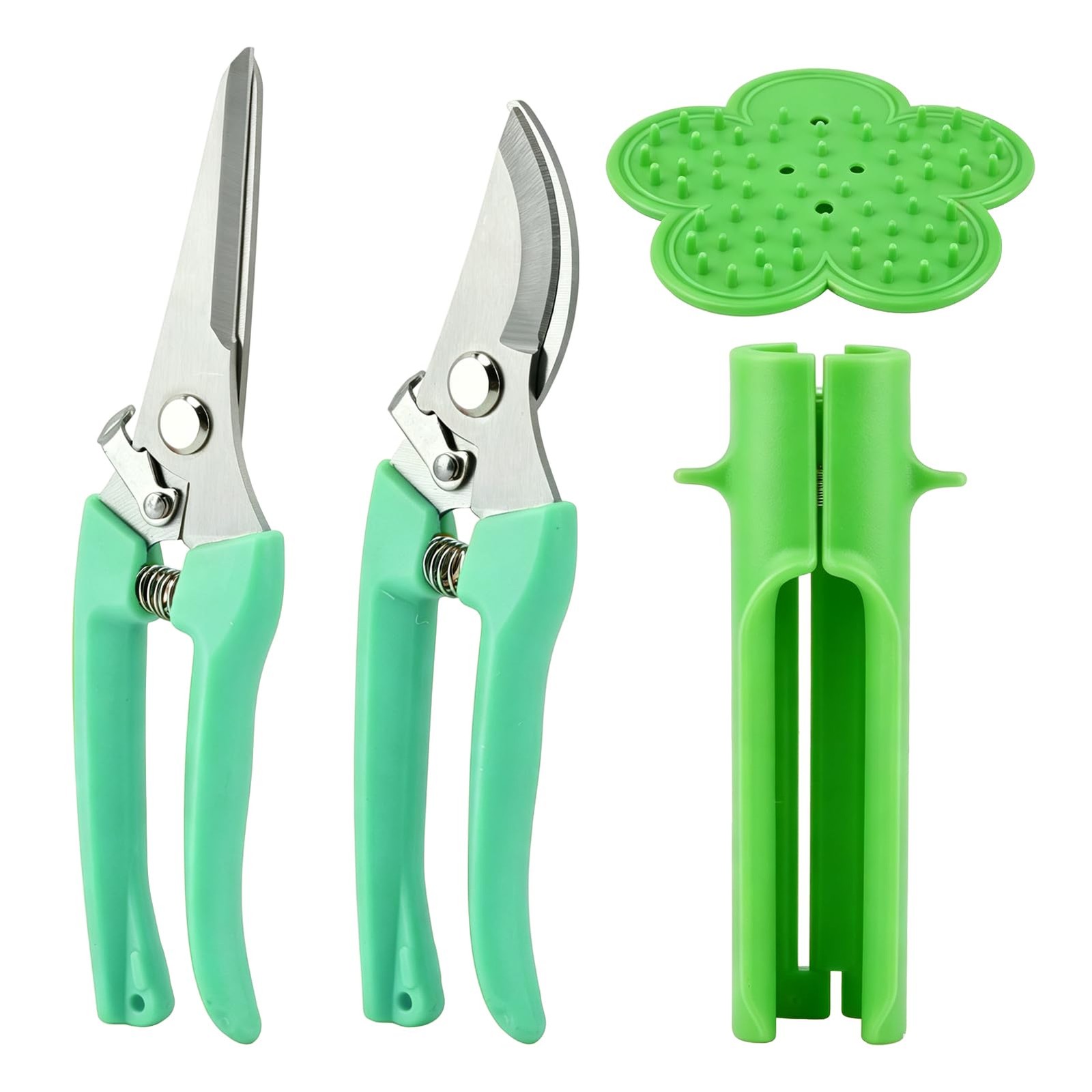 LORGVEXN Rose Thorn Stripper Tool Green 4 Pack