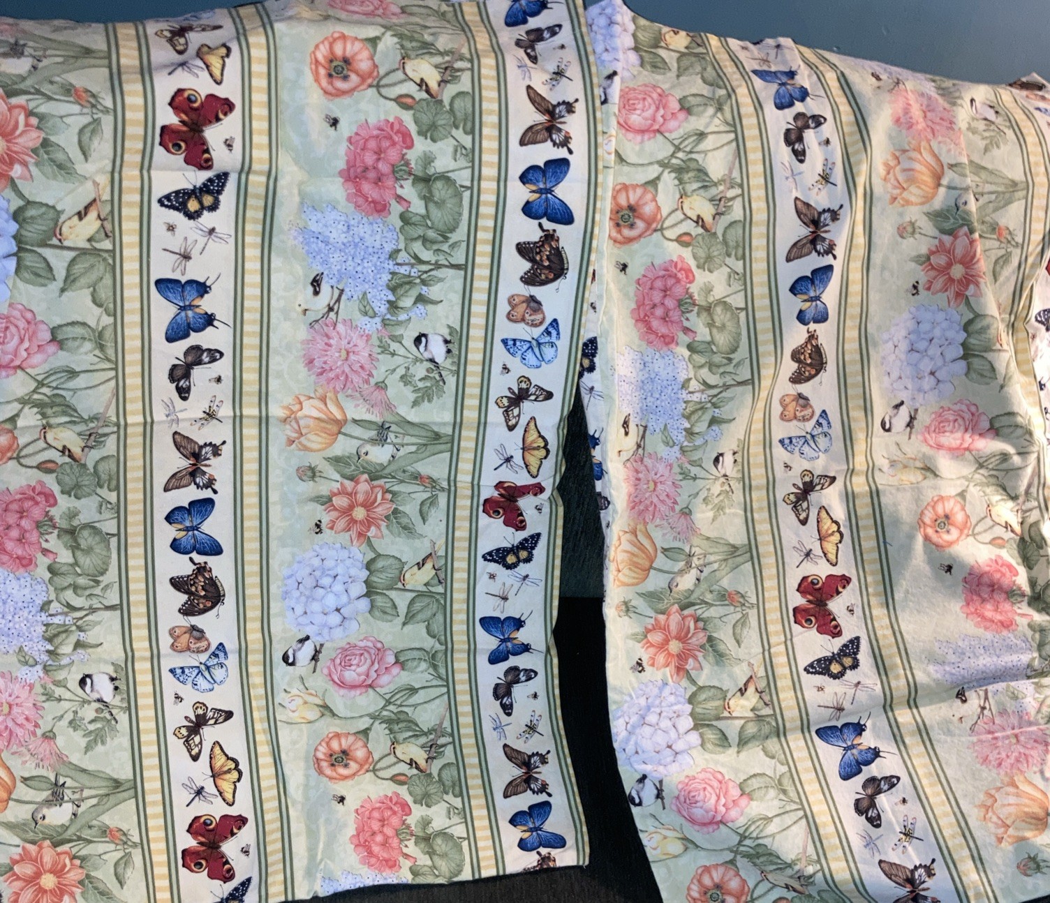 2 Cotton Or C Blend Handmade Pillowcases Illuminating Spring Fabric? 20x 31”