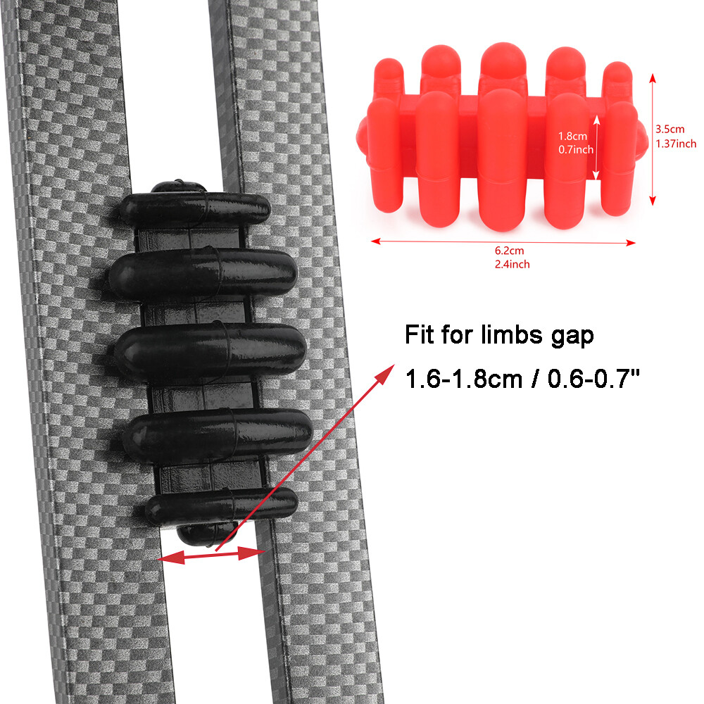 2X Compound Bow Limbs Stabilizer Rubber Dampener Archery Hunting Target Silencer