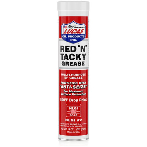 Lucas Oil Red 'N' Tacky EP Grease NLGI #2 14 oz Tube 10005