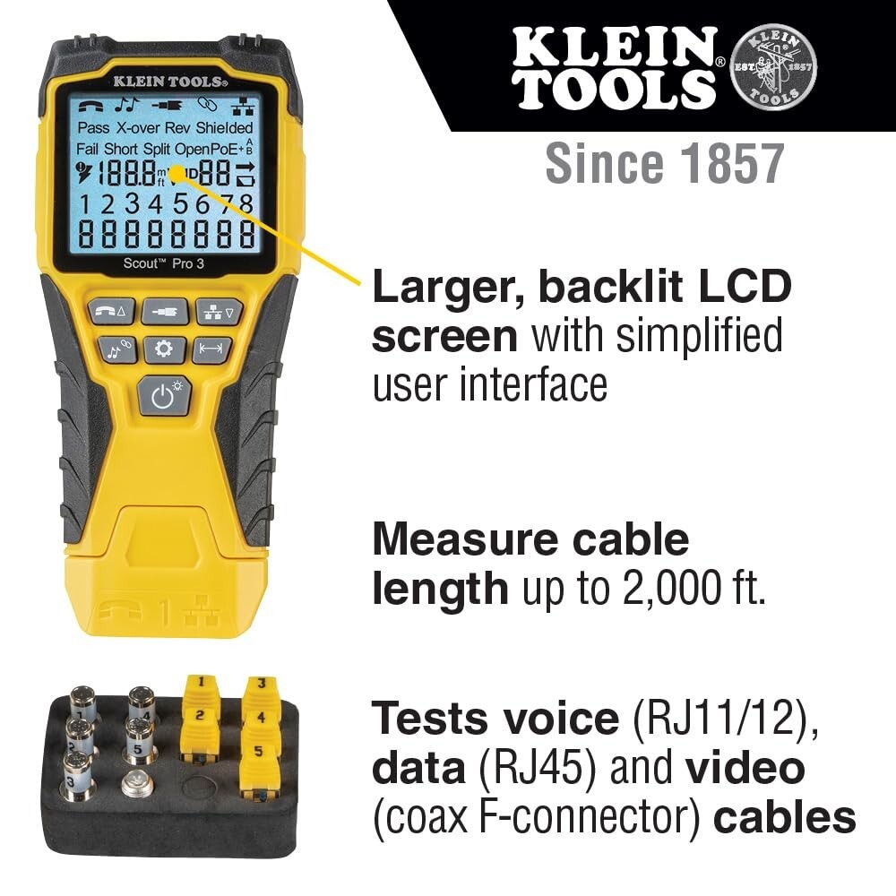 Versatile Testing Kit for Ethernet, Coax, & Phone Cables - Reliable & Accurate