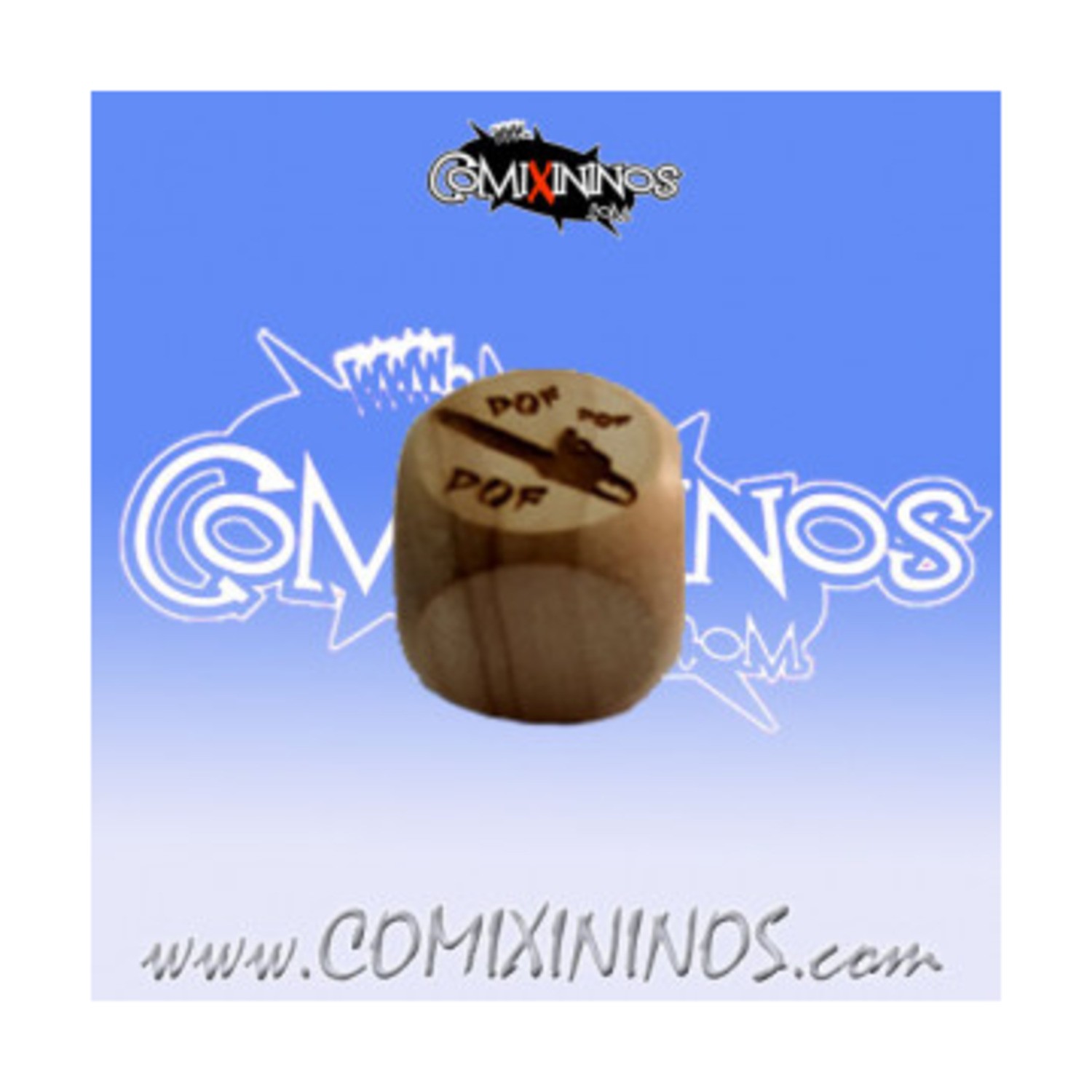 Comixininos Wood Dice 20mm Set of 2 Chainsaw Skill Dice New