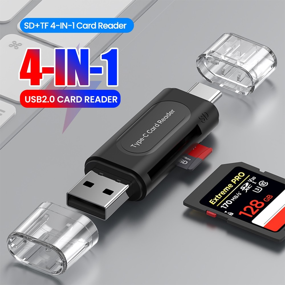 Card Reader USB 2.0 To SD Micro TF Memory Card Adapter PC Laptop Accessories Lot